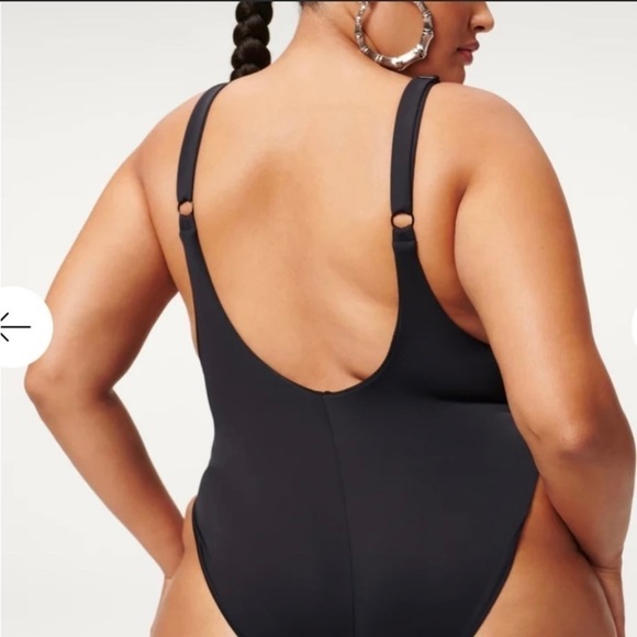 GOOD American Lounge One Piece Black Swimsuit Size 3XL - Picture 3 of 10